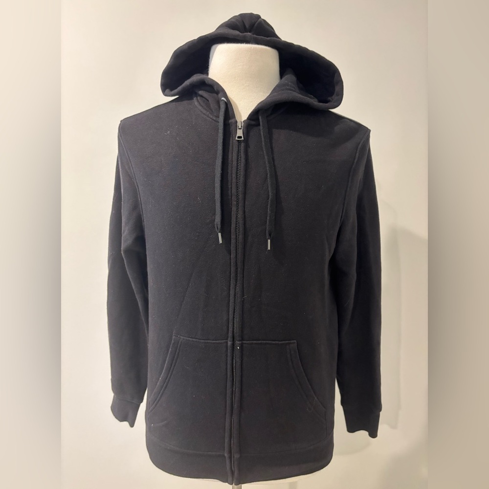 H&M Regular Fit Black Zip Up Hoodie